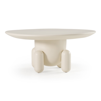 LA Furniture Gabby Contemporary White Round Coffee Table VGOD-LZ-327-WHT Contemporary Style by Vig Furnitrue Number 81037 Catch Home Goods