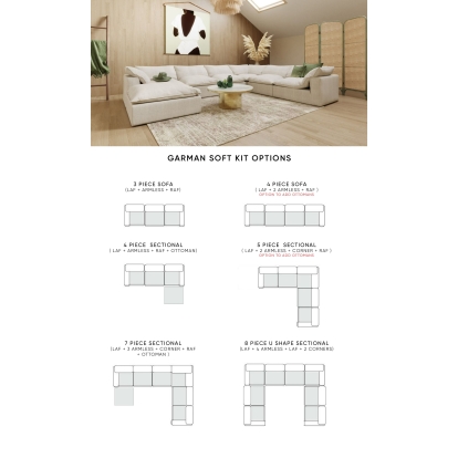 Divani Casa Garman Modern Light Grey Modular Sectional Sofa 77214A|83554|83555|85556|83557 VGKKKF2651-MOD-GRY-SECT