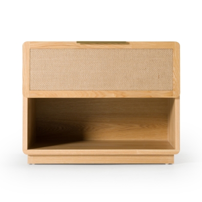LA Furniture Gavin Modern Natural Ash + Rattan Nightstand VGVC-N2411-NAT Contemporary Style by Vig Furnitrue Number 82686 Catch Home Goods