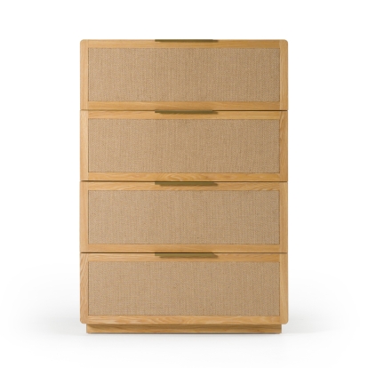 Modrest Gavin Modern Natural Ash + Rattan Chest Oak Chest 82689 VGVC-J2411-4H-NAT