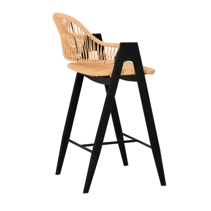 Modrest Gayle Modern Rattan Counter Stool Set of 2 Beige Bar Stool 79824Z VGFH-0139710-RB-BS