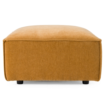Divani Casa Gene Modern Ochre Fabric Modular Ottoman Orange Ottoman 83331 VGSX-F6062-OT-OCHRE
