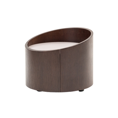 Modrest Geneva Modern Brown Oak Nightstand Brown Nightstand 15345 VGWCC522B