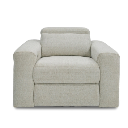 Divani Casa Gering Modern Beige Fabric Power Recliner Chair Beige Accent Chair 80432 VGMB-R191-P2-RCLN-BGE