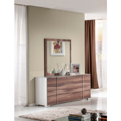 Nova Domus Giovanna Italian Mid-Century Cherry Mirror White Mirror 71967 VGACGIOVANNA-MIR