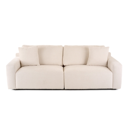 Divani Casa Gloria Modern White Fabric Sofa White Sofa 80856 VGSX-22052-SOFA-PRL