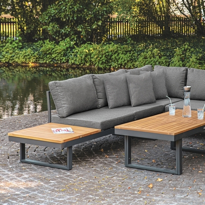 Furniture Of America San Jose Contemporary Gun Metal/Natural/Gray Modular Sectional Model GM-1007-TABLE