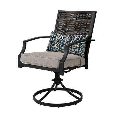 Furniture Of America Sintra Contemporary Black/Gray Swivel Arm Chair (2/Ctn) Model GM-2010-2PK