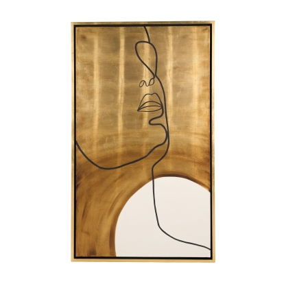 Modrest Golden Face Modern 35" x 59" Painting Gold Painting 81951 VGVA-CO2305