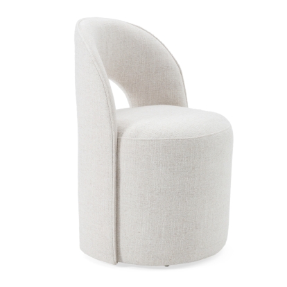 Modrest Gordon Modern Cream Fabric Swivel Dining Chair Cream Dining Chair 82723 VGKK-KF-Y2176-CRM