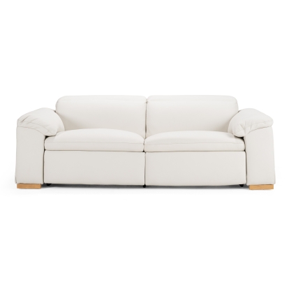 Divani Casa Gregory Modern Off-White Leather Sofa with 2 Recliners Off-White Sofa 82808 VGKV-KM.6368-SOFA-OFF
