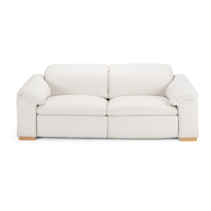 Divani Casa Gregory Modern Off-White Leather Sofa with 2 Recliners Off-White Sofa 82808 VGKV-KM.6368-SOFA-OFF