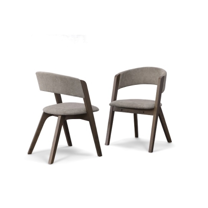 Modrest Grover Modern Grey & Dark Wenge Dining Chair (Set of 2) Grey Dining Chair 76313AZ VGMA-MI-722