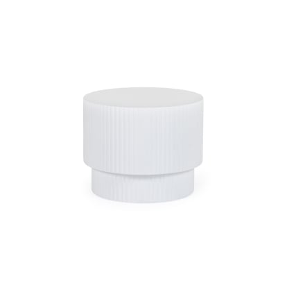 LA Furniture Gruver Modern White Concrete End Table VGGR-674650-WHT Contemporary Style by Vig Furnitrue Number 81854 Catch Home Goods