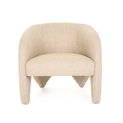 Modrest Halton Modern Beige Fabric Accent Chair Beige Accent Chair 81628 VGOD-ZW-23081-BGE