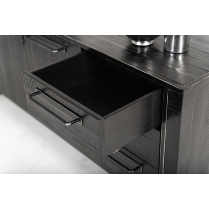 Modrest Hardy Modern Black Acacia Buffet Black Buffet 75494 VGLBTHER-SB190