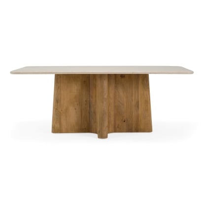 LA Furniture Harley Modern Cream Marble + Mango Wood Rectangular Dining Table VGBR-ART-82508 Contemporary Style by Vig Furnitrue Number 85725 Catch Home Goods