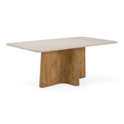 LA Furniture Harley Modern Cream Marble + Mango Wood Rectangular Dining Table VGBR-ART-82508 Contemporary Style by Vig Furnitrue Number 85725 Catch Home Goods