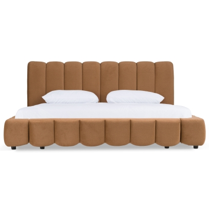 Modrest Harris Modern Brown Fabric Bed Brown Bed 82818A|82819A VGKK-KF.B2032-BRN