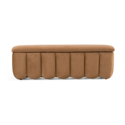 Modrest Harris Modern Brown Fabric Bench with Storage Brown Bench 82820 VGKK-KF.D2027-BRN