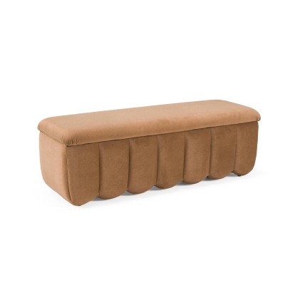 Modrest Harris Modern Brown Fabric Bench with Storage Brown Bench 82820 VGKK-KF.D2027-BRN
