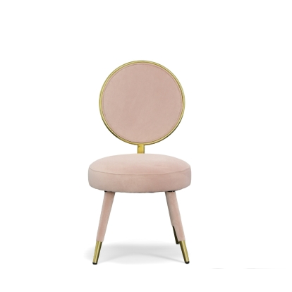 Modrest Haswell Glam Pink Velvet Accent Chair (Set of Two) Pink Lounge Chair 78502Z VGMFMC-479-PK-CH