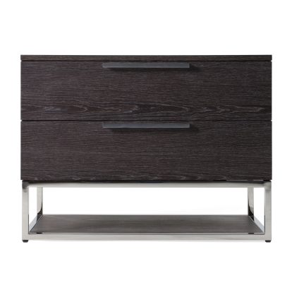 Modrest Helenora Modern Grey Elm Nightstand Grey Nightstand 82782 VGVC-MB1502-GRY