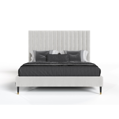 Modrest Hemlock Contemporary White Fabric Bed White Bed 79765|79766 VGKK-B606-WHT-BED-C