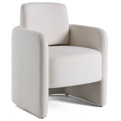 Modrest Hermosa Modern White Fabric Dining Chair White Dining Chair 82725 VGKK-KF.Y2220-WHT