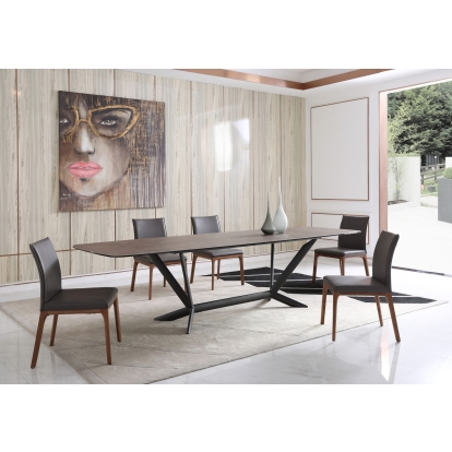 Modrest Herzog Modern Grey Ceramic Dining Table Grey Dining Table 77268 VGVCT1860-DT