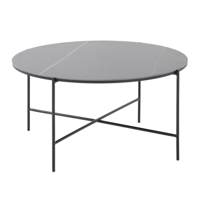 Modrest Hobart Modern Black Ceramic Coffee Table Black Coffee Table 78384 VGDWJ5836-BLK-CT
