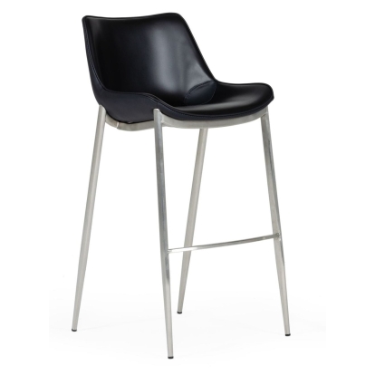 LA Furniture Hooper Modern Black Eco-Leather Bar Stool (Set of 2) VGHR5400B-BLK Contemporary Style by Vig Furnitrue Number 77231Z Catch Home Goods