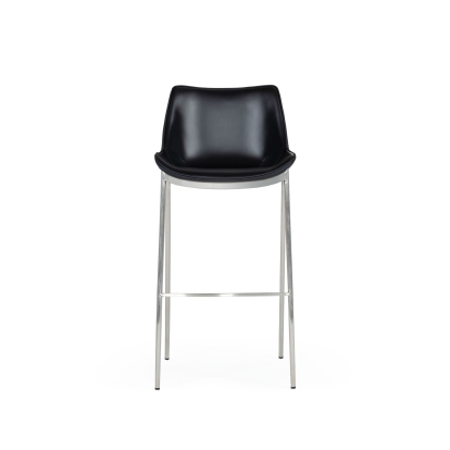 LA Furniture Hooper Modern Black Eco-Leather Bar Stool (Set of 2) VGHR5400B-BLK Contemporary Style by Vig Furnitrue Number 77231Z Catch Home Goods