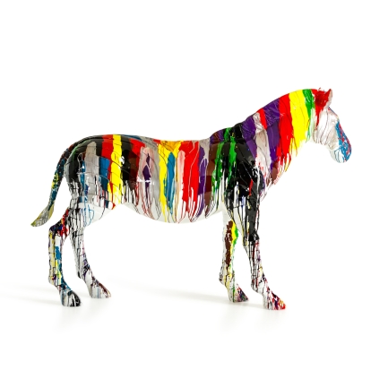 Modrest Large Rainbow Zebra Sculpture  Sculpture 71061 VGTHTH-171