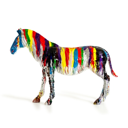 Modrest Large Rainbow Zebra Sculpture  Sculpture 71061 VGTHTH-171