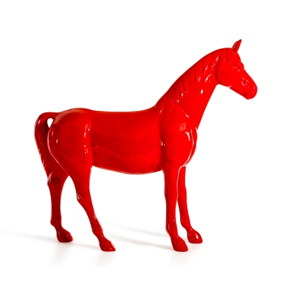 Modrest Red Full Size Horse Sculpture Red Sculpture 71793 VGTHSV-001-RED