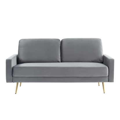 Divani Casa Huffine Modern Grey Fabric Sofa Grey Sofa 77899 VGHCJYM2030-GRY
