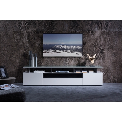 Modrest Hurst Contemporary Grey Gloss TV Stand Grey TV Stand 71783 VGWCTV-G04-GRY