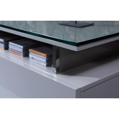 Modrest Hurst Contemporary Grey Gloss TV Stand Grey TV Stand 71783 VGWCTV-G04-GRY