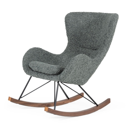 Modrest Ikard Modern Grey Sheep Rocking Chair Grey Accent Chair 76928 VGDWJ1831-GRY