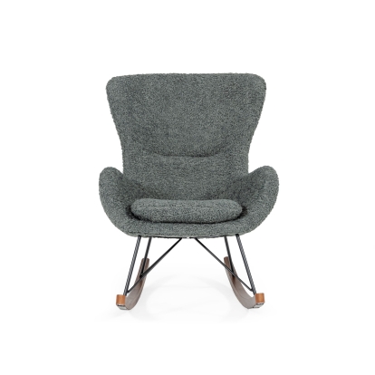 Modrest Ikard Modern Grey Sheep Rocking Chair Grey Accent Chair 76928 VGDWJ1831-GRY