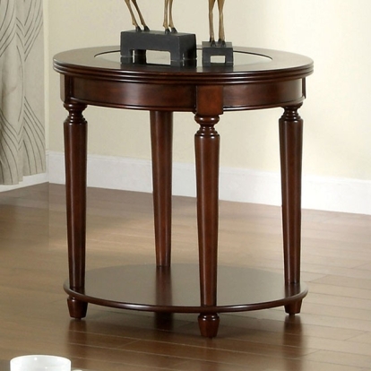 Furniture Of America Granvia Transitional Dark Cherry End Table Model CM4131E