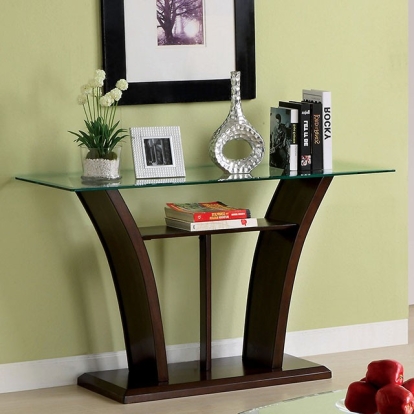 Furniture Of America Manhattan Contemporary Brown Cherry Sofa Table Model CM4104S-PK
