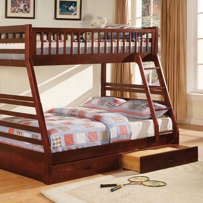 Furniture Of America California Transitional Cherry Bunk Bed Model CM-BK601CH-BED