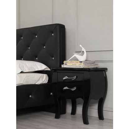 Monte Carlo Black Nightstand Black Nightstand 12501 VGKCMONTE-BLK-NS