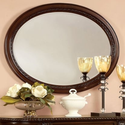 Furniture Of America Bellagio Traditional Brown Cherry Mirror Model CM3319M