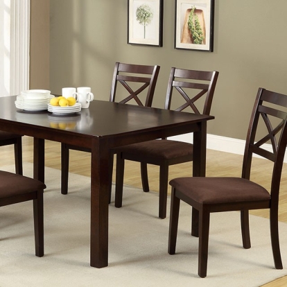 Furniture Of America Weston Transitional Espresso 7 Pc. Dining Table Set Model CM3400T-7PK