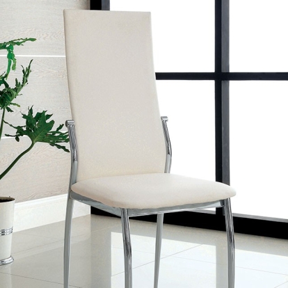 Furniture Of America Kalawao Contemporary White Side Chair (2/Box) Model CM8310WH-SC-2PK