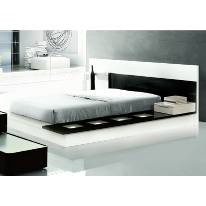 Impera Modern Black and White Lacquer Walk-on Platform Bed  White Bed 11689|11690|11691 VGWCIMPERA