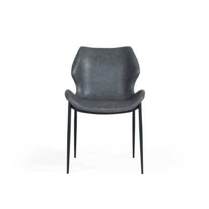 LA Furniture Instone Industrial Dark Grey Eco-Leather Dining Chair (Set of 2) VGHR3532-DKGRY-DC Contemporary Style by Vig Furnitrue Number 78945Z Catch Home Goods